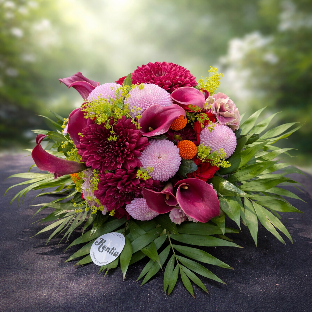 Ramo primaveral rosas y fucsias