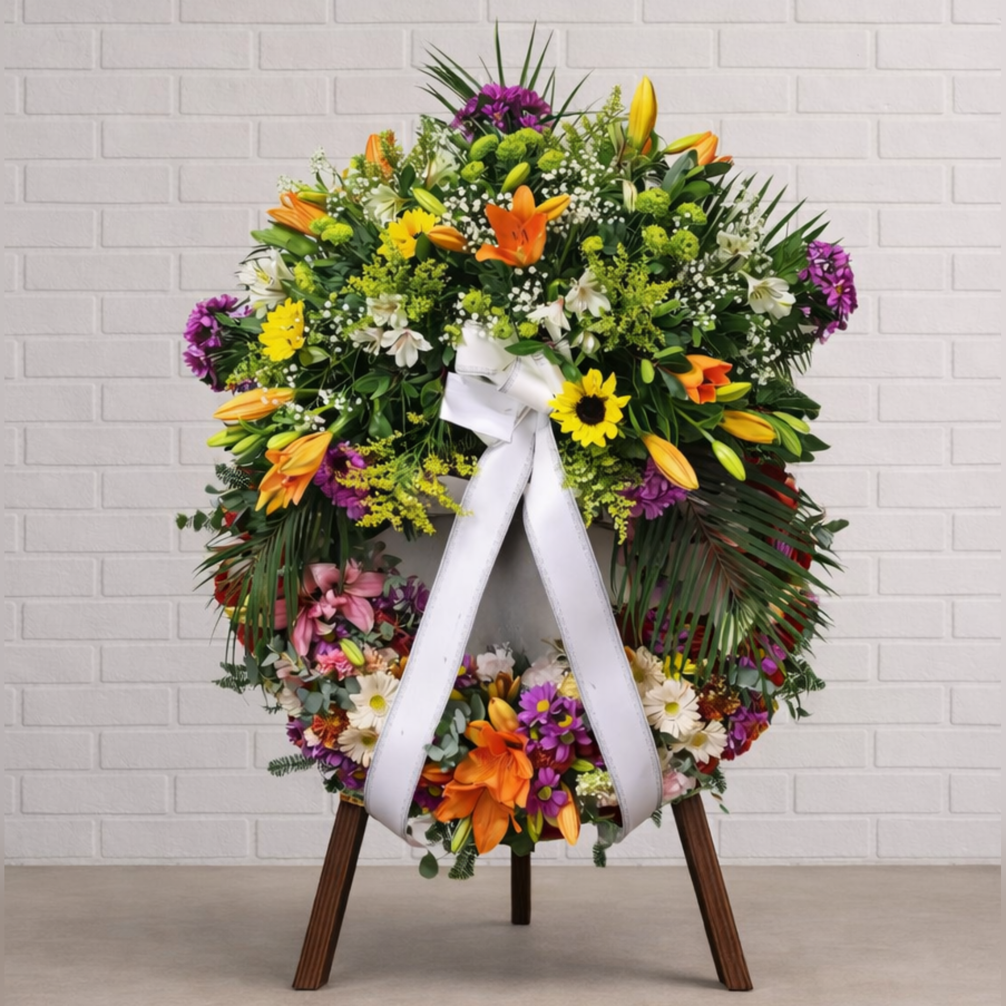 Corona fúnebre de colores mas oscuros Zaragoza